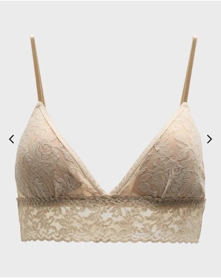 Hanky Panky Signature Lace Padded Bra sz Large stretch Chai beige lace NWT - Image 2 of 4