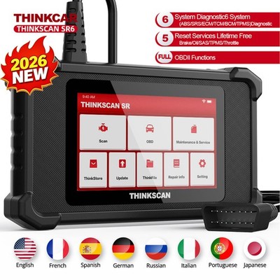 THINKCAR SR6 Full OBD2 ABS SRS ECM BCM OIL DIAGNOSTIC TOOL OBD2 SCANNER Auto VIN
