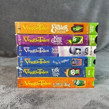 Lot of 6 Veggie Tales VHS Tapes Esther Little Joe