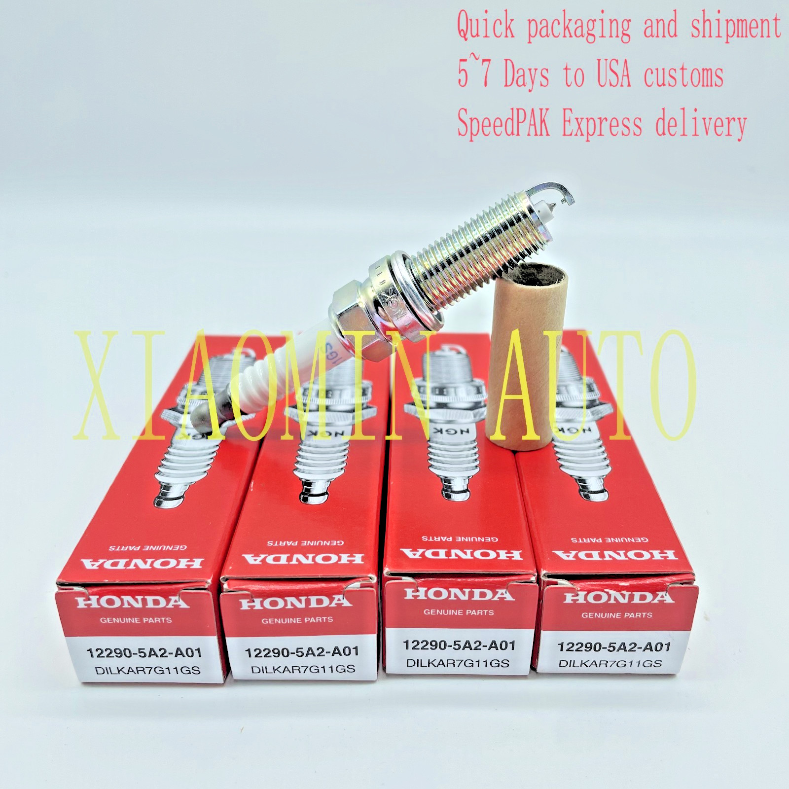 4PCS 12290-5A2-A01 DILKAR7G11GS NGK Iridium SparkPlug For 2019-2010 Honda Accord