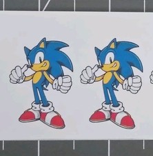 5-PCS SONIC the HEDGEHOG 1" Sticker Label SEGA Video Game Classic