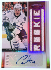 2012-13 Certified Auto Rookie Mirror Red Jersey Card Carter Ashton 029/100