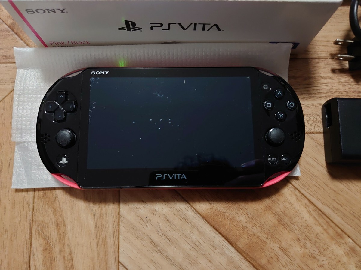 PS Playstation vita Wi-Fi model PINK BLACK PCH-2000 ZA15 box set