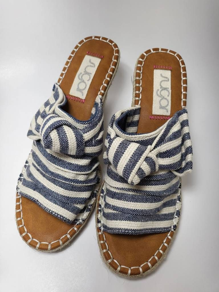 Sugar-Hundreds Womens Espadrilles Sandal Wedge Heels Shoes Blue