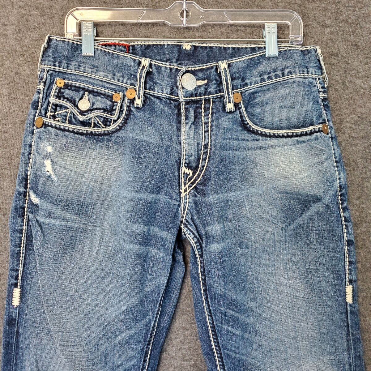 True Religion Jeans Mens 31 Billy Giant Big T Blue Denim True Religion Jeans Mens 31 Billy Giant Big T Blue Denim