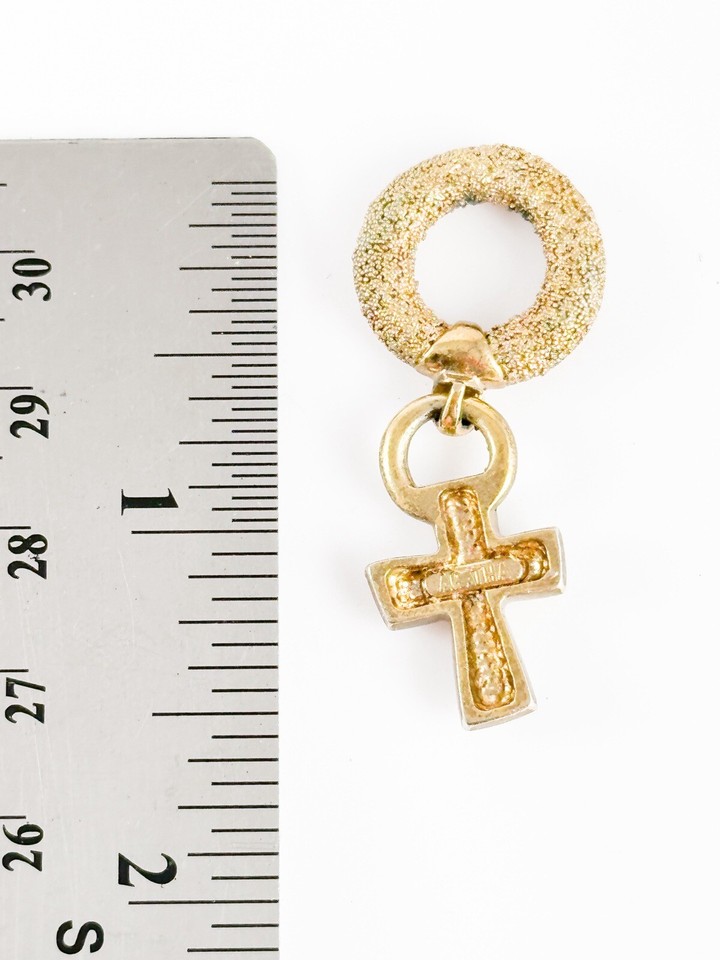 AGATHA PARIS Cross Pendant For Necklace Gold Tone Retro Kitsch Designer