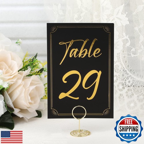 Thenshop 31 Sets Table Number Cards with Holders, 1-30 Numbers Head Table Car - Picture 4 of 5
