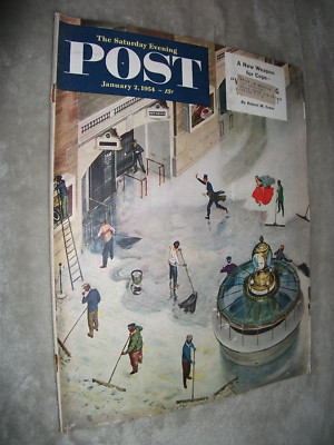 THE SATURDAY EVENING POST. 1954 JAN 2nd. ADVERTS. FEATURES. STORIES.