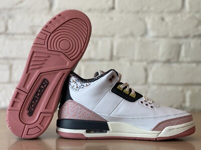 Air Jordan 3 Retro Classic GS Size 7Y/ Women 8.5 White/Red