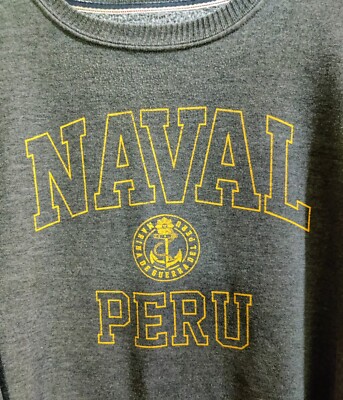 Sweatshirt Marina Guerra del Peru XL Mens Marina Peru Grey Yellow 