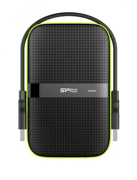 5TB Silicon Power Armor A60 Shockproof Portable Hard Drive USB3.0 Black/Green - Image 3 of 3