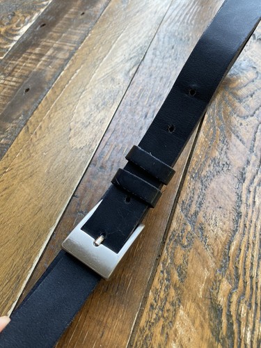 MEXX ~ Genuine Black Leather Belt ~ Small - Picture 3 of 5