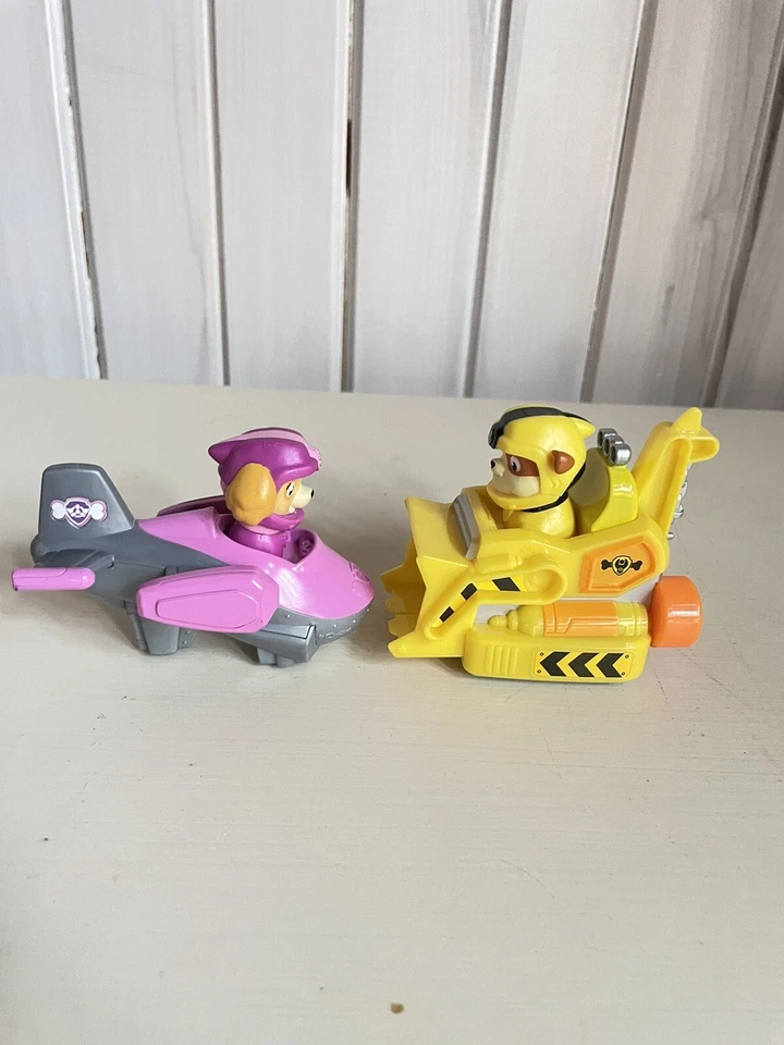 Paw Patrol Rescue Racer Bulldozer Recycle Chase Cruiser Sea Patrol Skye lot of 4 - Image 4 of 4