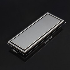 12" Chrome Rectangle Floor Drain Deodorant Shower Waste Water Tile Insert Drain
