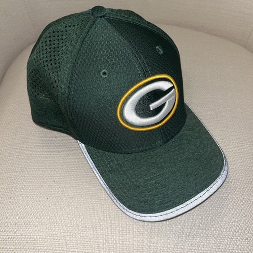 Green Bay Packers New Era 39THIRTY Hat Medium S/M Stretch Fit NFL Cap Mesh Green - Picture 10 of 10