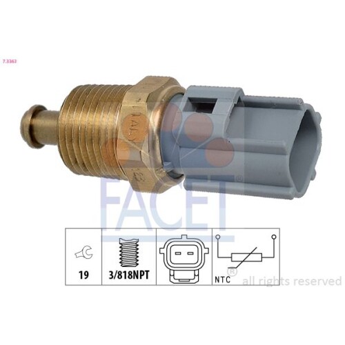 Sensore Temperatura Refrigerante Facet 7.3363 Made In Italy - Oe Equivalent per