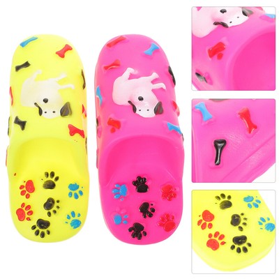  2 Pcs Dog Squeaky Toy Spielzeug Mit Zahnschleiftschuhen Hundekauspielzeug Für