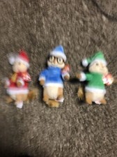 TY Beanie Babies: Alvin And The chipmunks With holiday Hats- Set Of 3