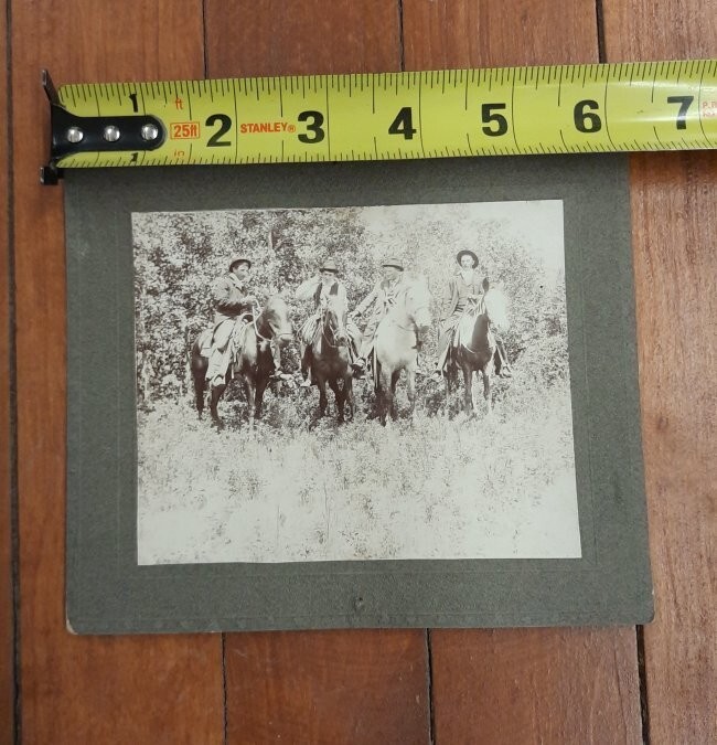 Antique Photo Of Four Mounted Cowboys on Horses Western Photo 1880s | eBay