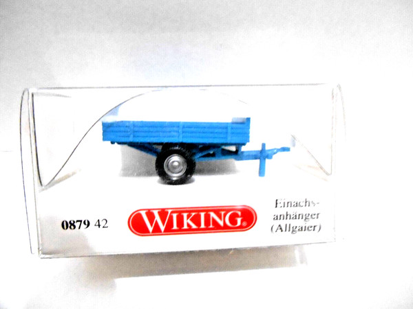 Wiking 0879 42 EinachsanhäNger (Allgaier) Blau Ho Neu & Ovp-image