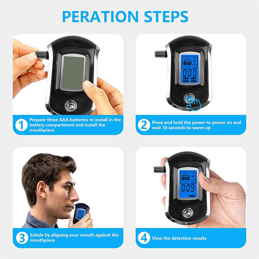 Professional Digital Breath Blood Alcohol BAC Tester BlowIn