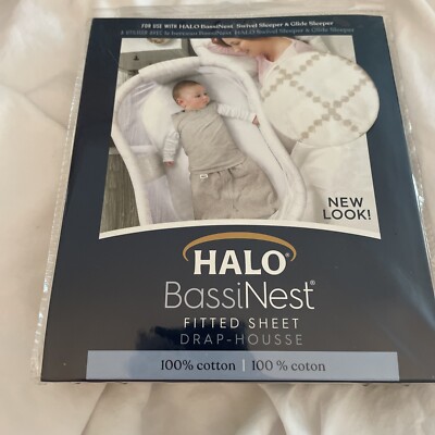Halo Bassinest Swivel Glide Sleeper 100% Cotton Fitted Sheet