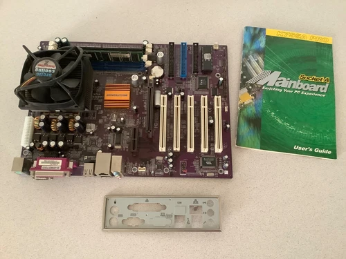 Motherboard Elitegroup ECS K7S5A Pro 5.0 + CPU + RAM + Lüfter