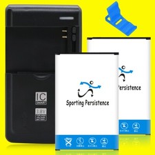 Long Endurance 2x 3880mAh Durable Battery Wall Charger for LG K4 LTE VS425 Phone