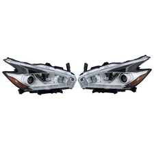 Silscvtt Headlights LH+RH Front For 2015-18 Nissan Murano Clear Lens LED W/DRL