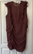 Express Women Dress w Side Ruche and Back Size XL NWT