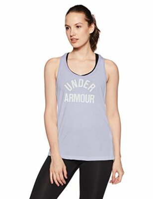 Under Armour Women's Threadborne Train Wordmark Twist Tank
