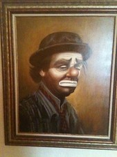 George Crionas Original Oil on Canvas Emmett Kelly
