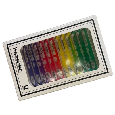 1 Set Microscope Slides Animals Insects Plants Flowers Biological Specimens op