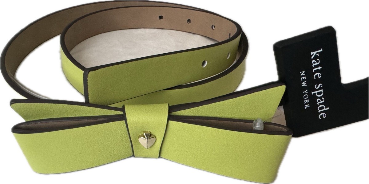 NWT Kate Spade Belt With Bow Lime Green PU Leather  display picture 1
