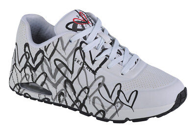 Sneaker Damen, Skechers Uno-Spread The Love, Weiß