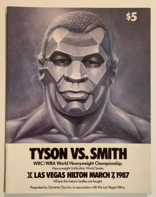 Mike Tyson vs James  Bonecrusher  Smith 1987 Program For WBC/WBA Championship