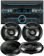 2x Pioneer 6x9" & 2x 6.5 Speakers + 2DIN USB SD Bluetooth Digital Media Receiver