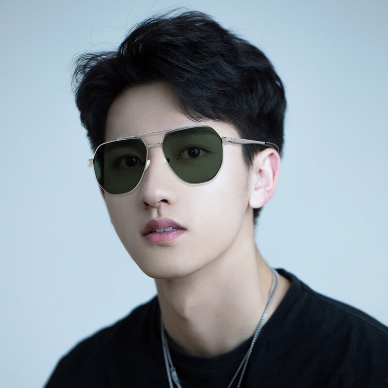 Metal Bridge Sunglasses Polarized Designer Vintage Sunglasses Green Women Man