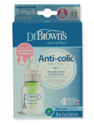 Dr. Brown's 2-Pack Natural Flow Anti-Colic Baby Bottle - natural, one size