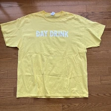 Deep Eddy Vodka Day Drink  T-Shirt Austin TX XXL Double Sided Yellow PRISTINE