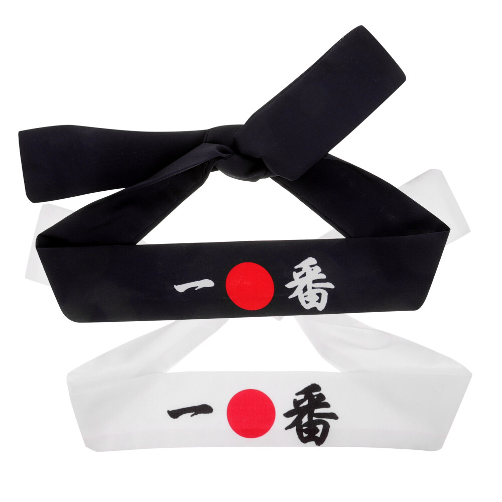 4 pcs Japanese Headband Sushi Chef Headband Karate Headband Sports