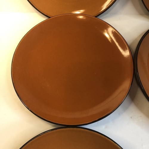 Corelle Hearthstone Salad Plate Chili Red and Black 7 3/8 Inch ~ Set Of 6 - Picture 8 of 13