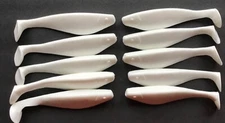 6” Sassy Shad Swimbait Paddle Tail Soft Plastic Lure 10 White