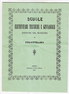J357-MARCHE-FILOTTRANO-SCUOLE Elem.tecniche Und High School 1871