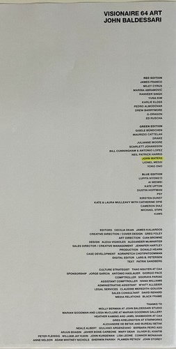 JOHN BALDESSARI - John Waters 2018 Limited Edition print Visionaire Red - Picture 2 of 4