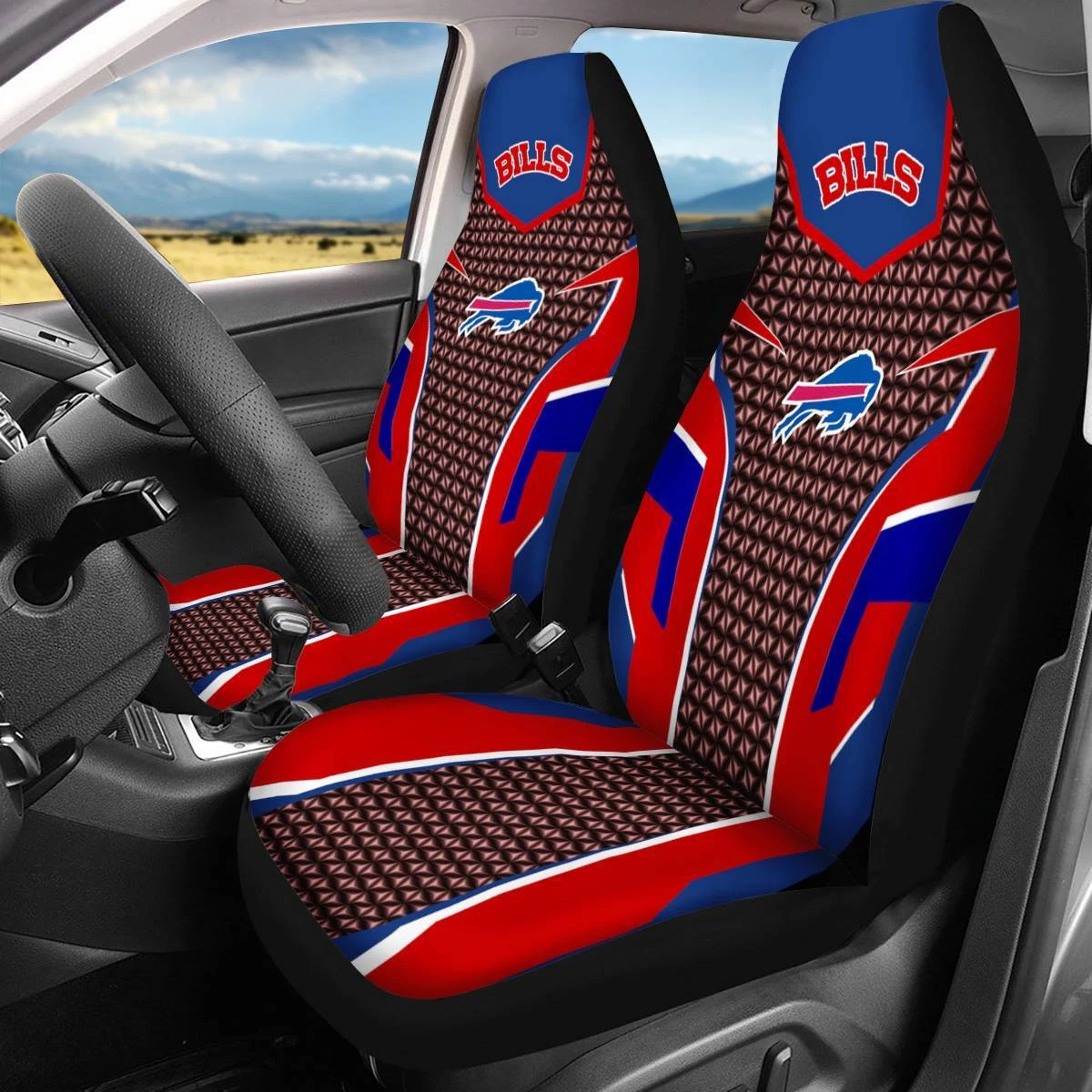 Car Seat Cover  Seat Protector 2Pc with Buffalo Bills