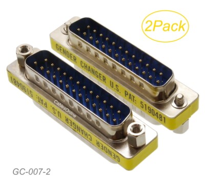 MEIRIYFA DB25 Gender Changer D-SUB 25Pin Female to Female Serial Coupler Cable G