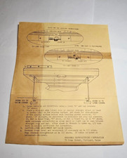 1936-65 BURROWES MANUFACTURING CORP. BILLIARD TABLE LEVELING INSTRUCTIONS POOL