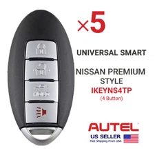 5X Autel iKey Universal Smart Key Premium Style 4 Button IKEYNS4TP