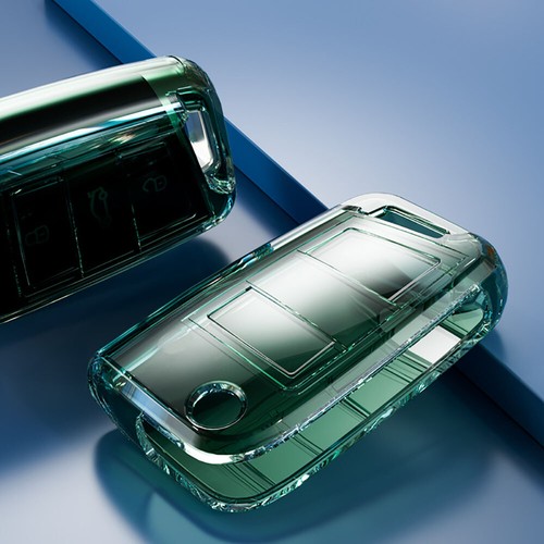 Transparent FOB Case Cover For VW Volkswagen Golf GTI Remote Flip Key 3 4 Button - Picture 12 of 13